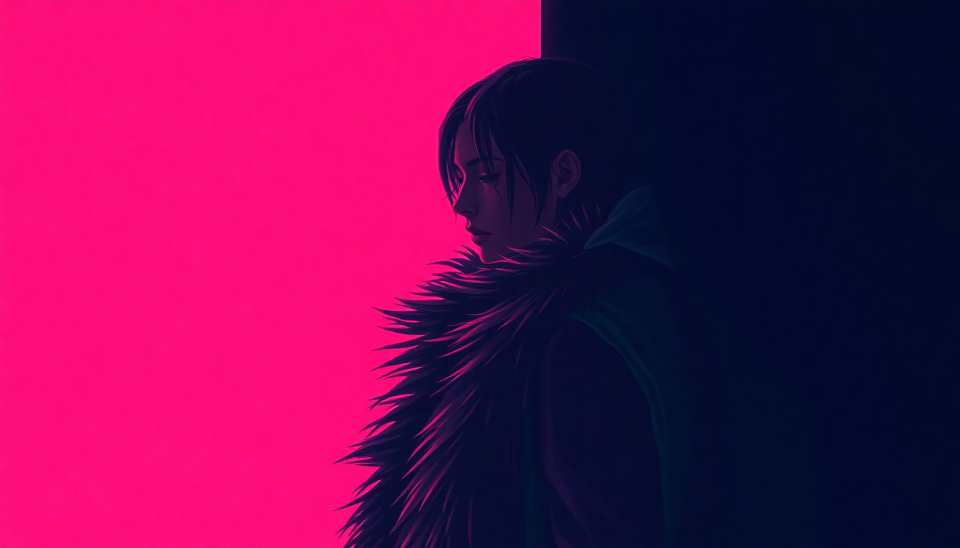 Fan-driven abstract illustration evoking the emotional arc of Diamonds, Fur Coat, Champagne by Suicide