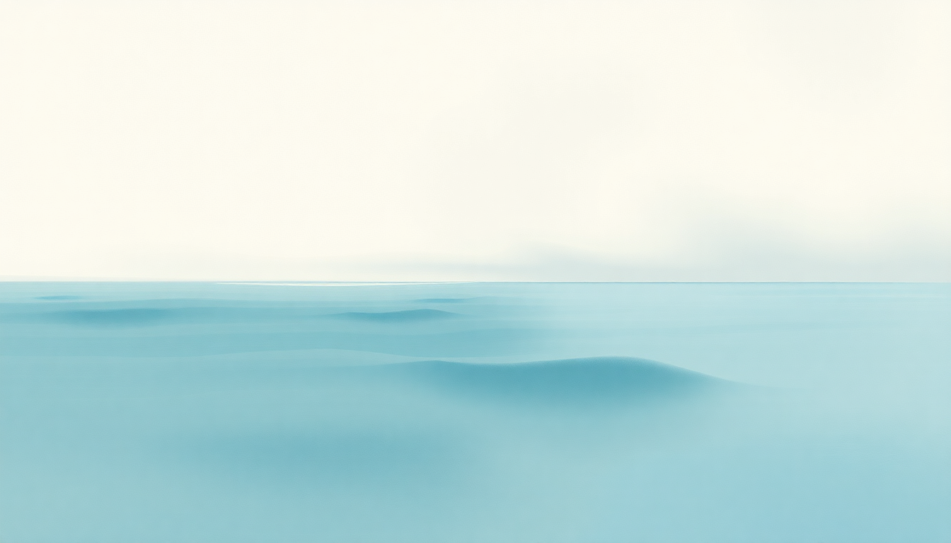 Fan-driven abstract illustration evoking the emotional arc of Diamonds on the Water by Enya