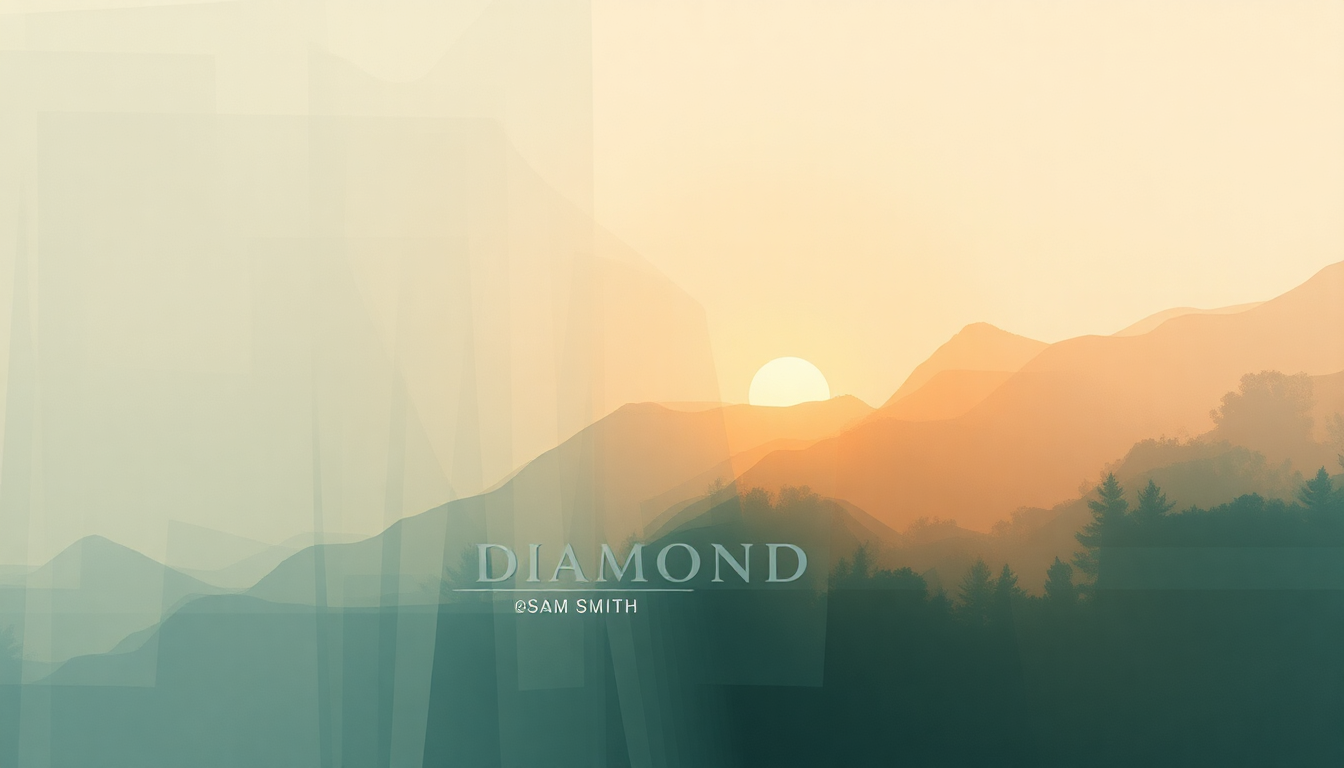 Fan-driven abstract illustration evoking the emotional arc of Diamonds by Sam Smith