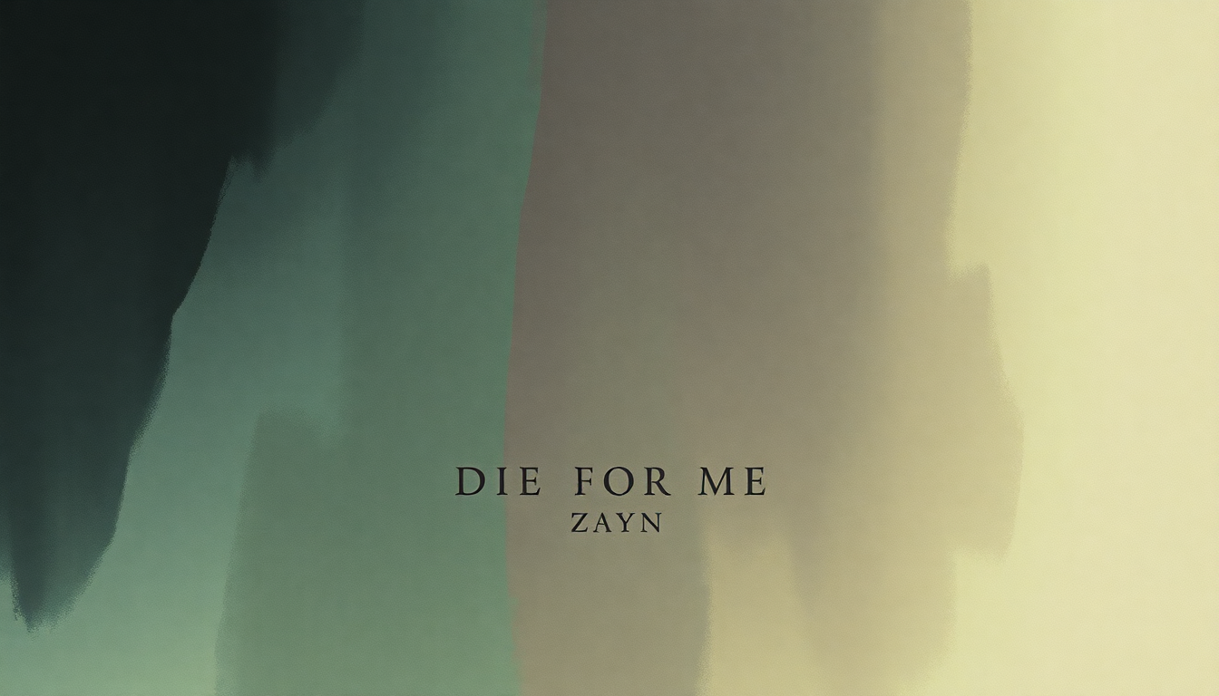 Fan-driven abstract illustration evoking the emotional arc of Die For Me by ZAYN