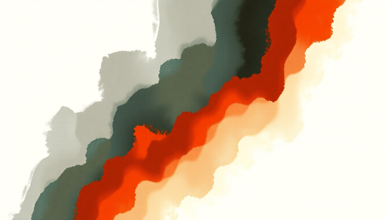 Fan-driven abstract illustration evoking the emotional arc of Dilettante by St. Vincent