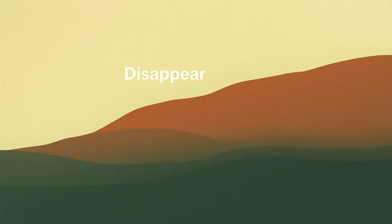Fan-driven abstract illustration evoking the emotional arc of Disappear by Sunny Day Real Estate