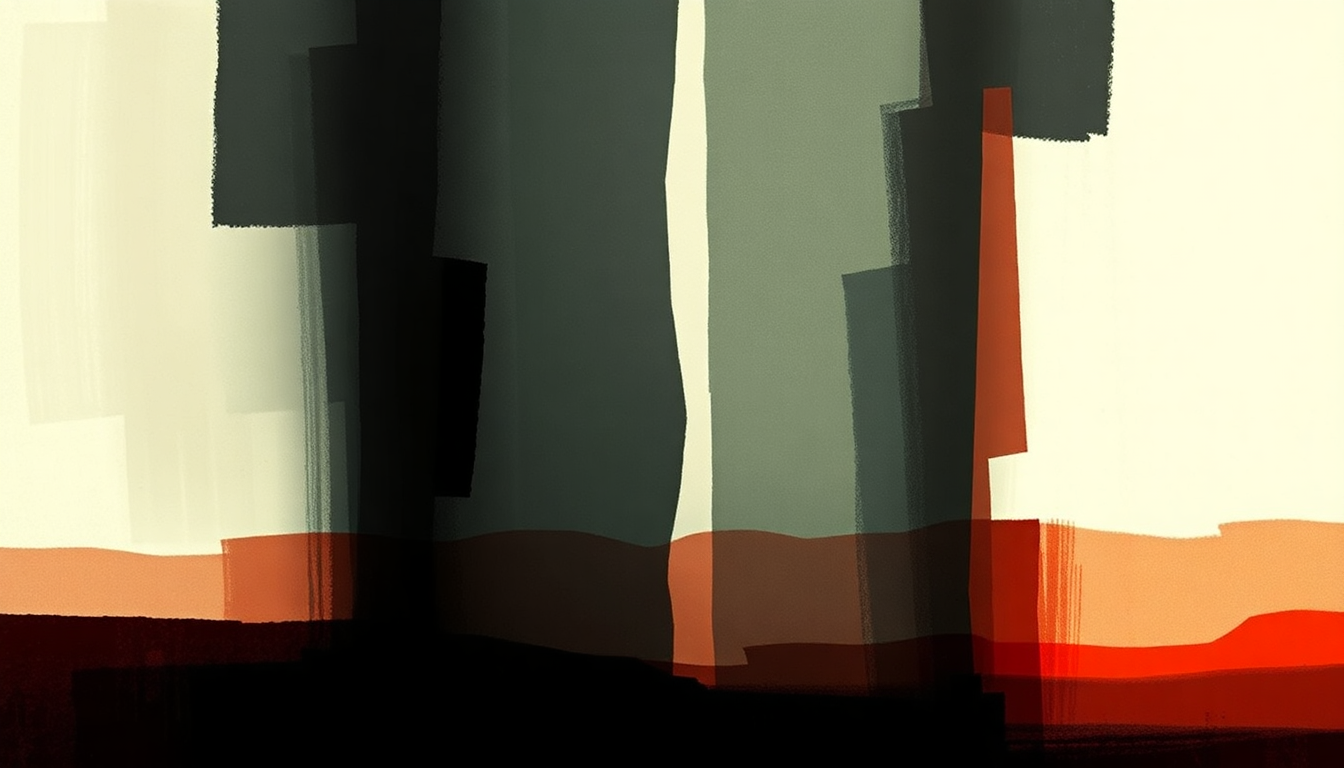 Fan-driven abstract illustration evoking the emotional arc of Disposition by Tool