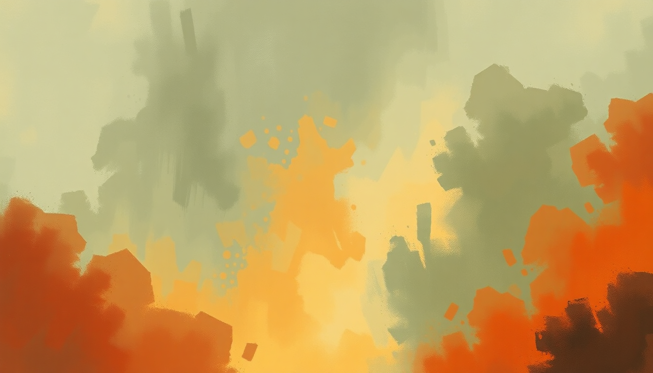 Fan-driven abstract illustration evoking the emotional arc of DJ Got Us Fallin' in Love by Usher