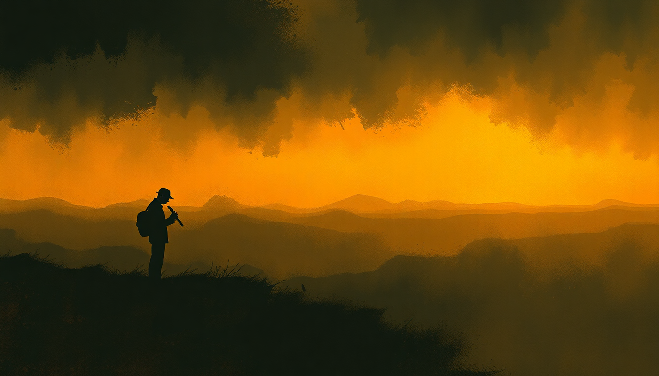 Fan-driven abstract illustration evoking the emotional arc of Django by Dizzy Gillespie