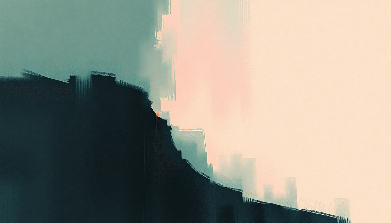 Fan-driven abstract illustration evoking the emotional arc of Do You Remember the First Time? by Pulp