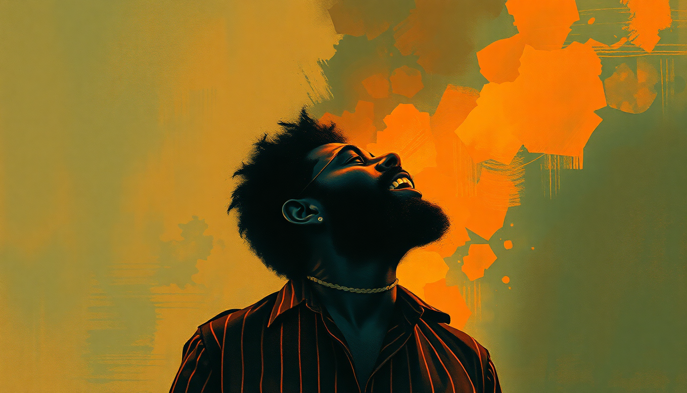 Fan-driven abstract illustration evoking the emotional arc of Do Your Thing by Isaac Hayes