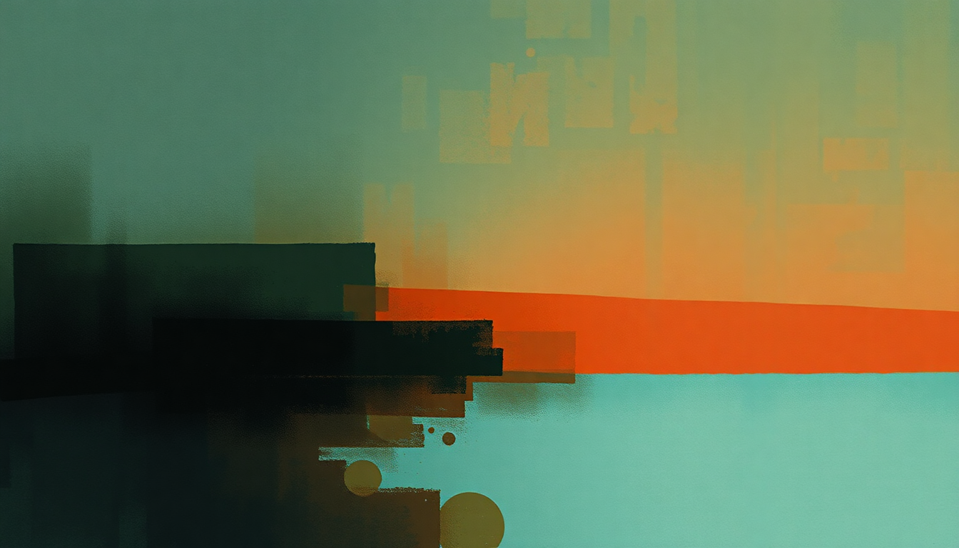 Fan-driven abstract illustration evoking the emotional arc of Don Aman by Slint