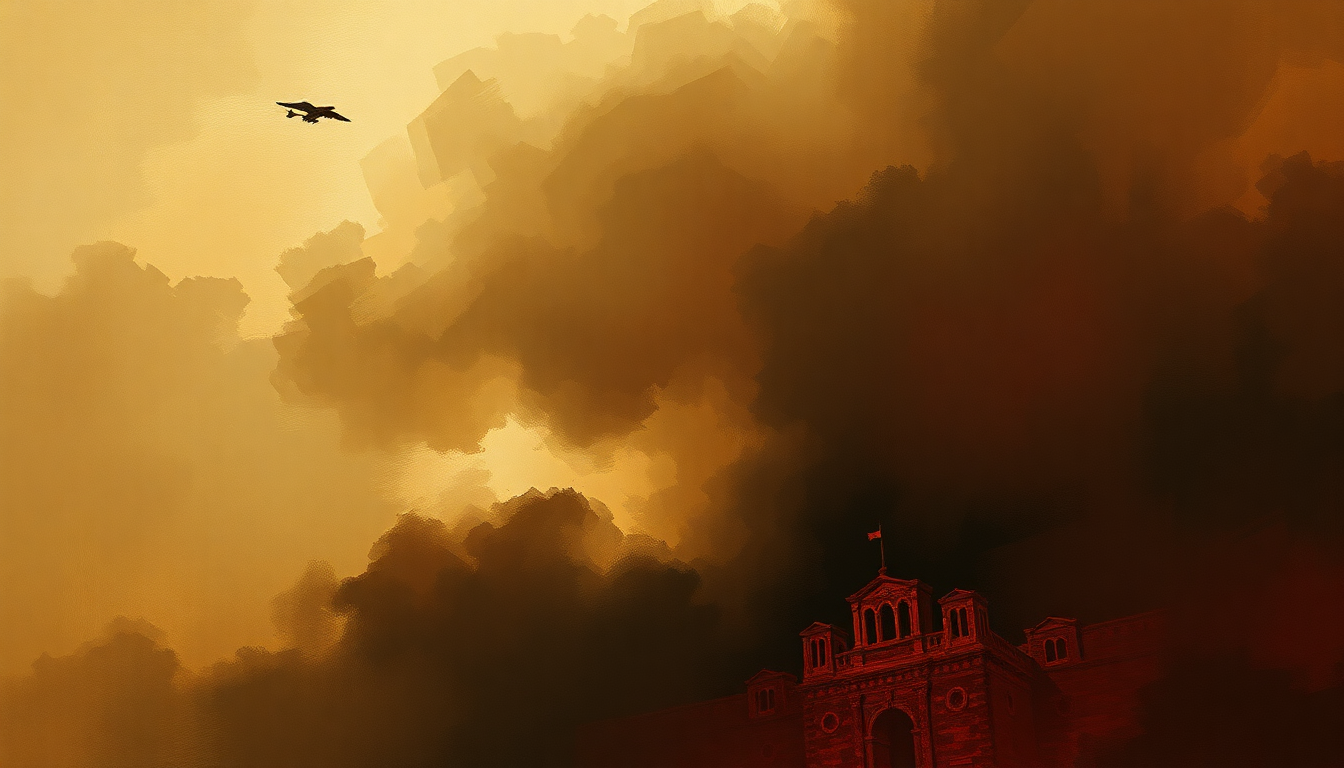 Fan-driven abstract illustration evoking the emotional arc of Don Giovanni Overture by Mozart