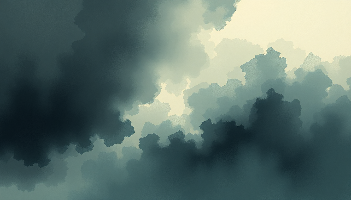 Fan-driven abstract illustration evoking the emotional arc of Don't Believe the Fife by Mogwai