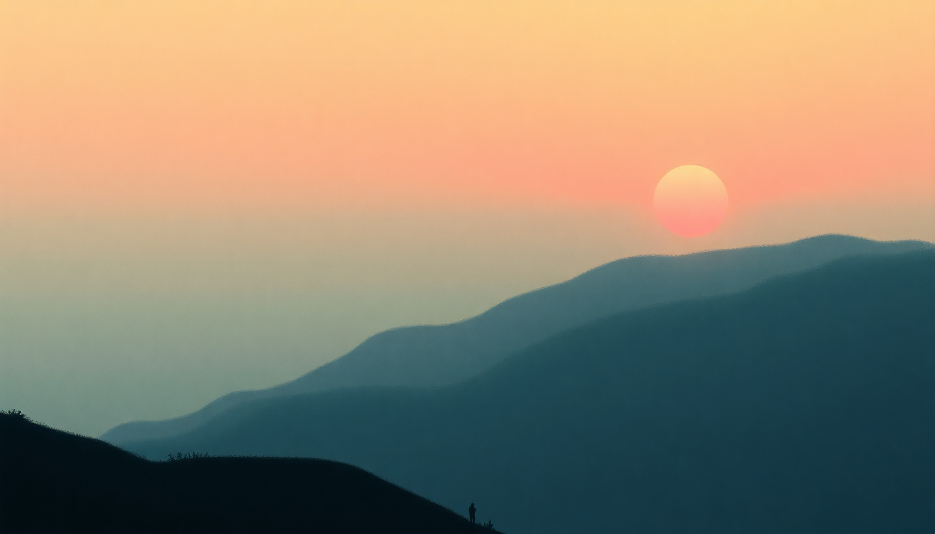 Fan-driven abstract illustration evoking the emotional arc of Don't Look Back into the Sun by The Libertines