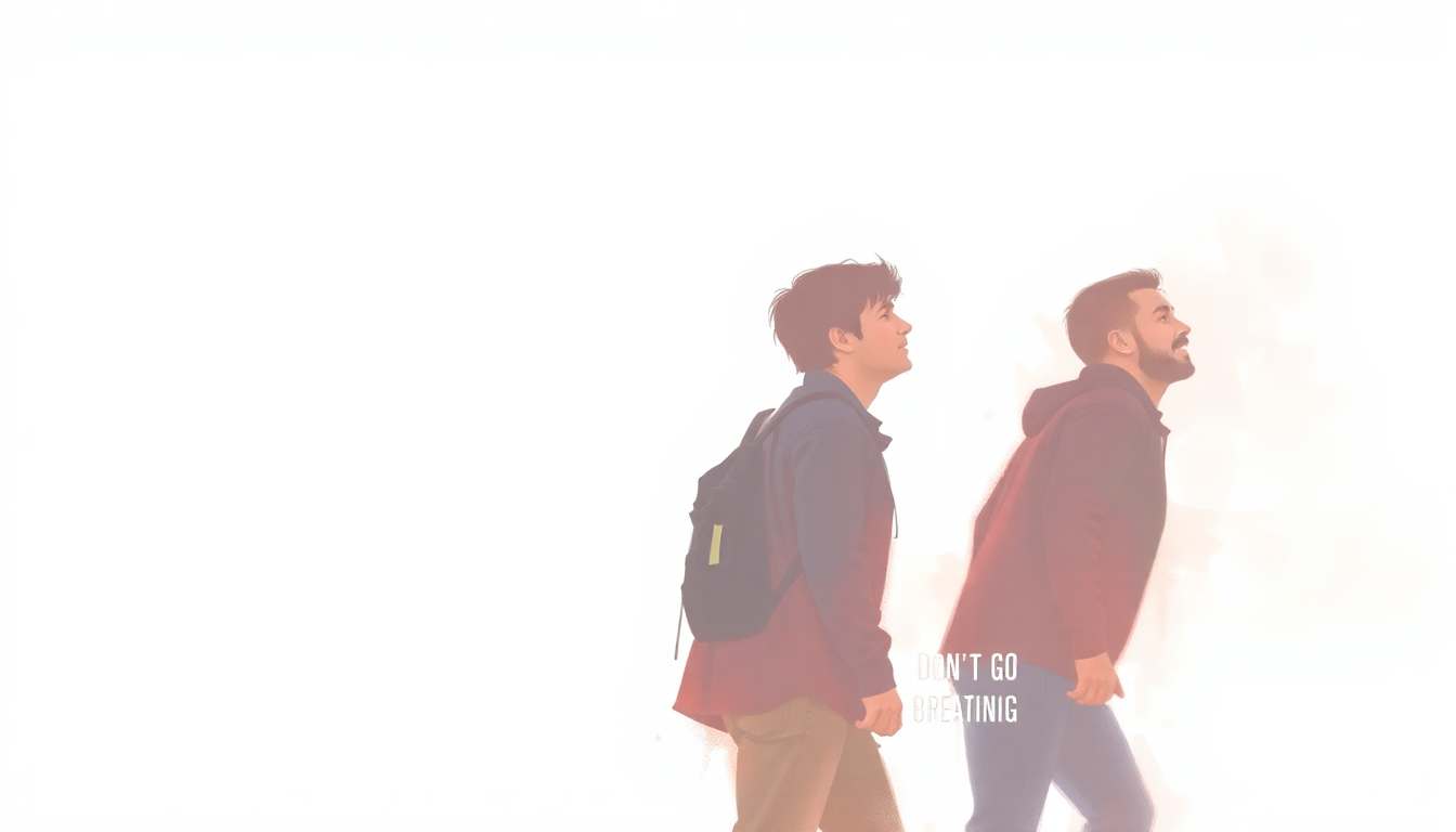 Fan-driven abstract illustration evoking the emotional arc of Don't Go Breaking My Heart by Backstreet Boys