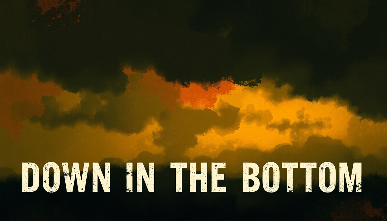 Fan-driven abstract illustration evoking the emotional arc of Down in the Bottom by Howlin' Wolf