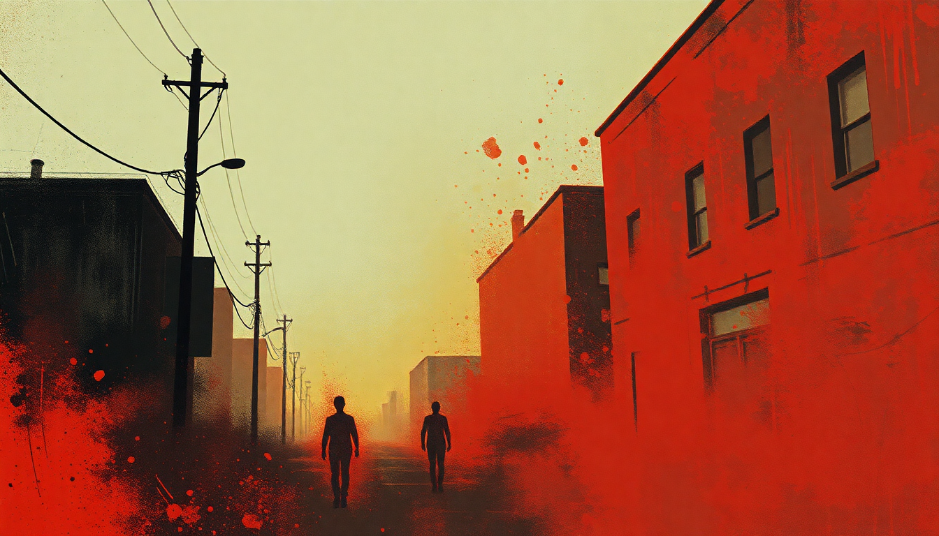 Fan-driven abstract illustration evoking the emotional arc of Down on the Street by The Stooges