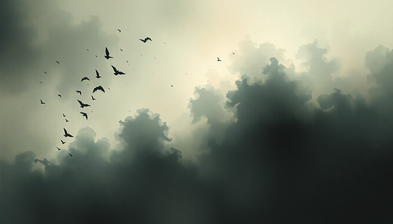 Fan-driven abstract illustration evoking the emotional arc of Down with the Sickness by Disturbed