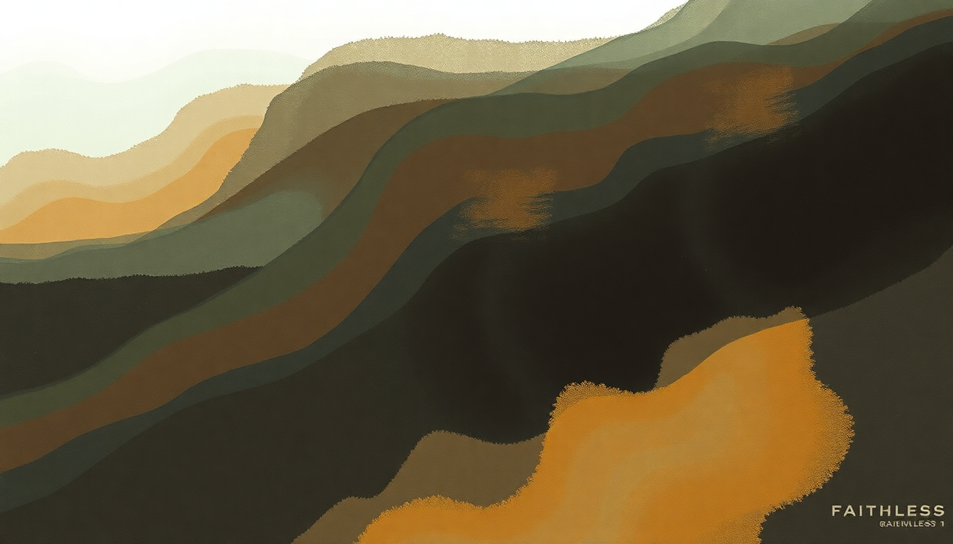 Fan-driven abstract illustration evoking the emotional arc of Drifting Away by Faithless