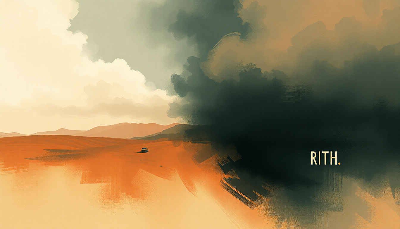 Fan-driven abstract illustration evoking the emotional arc of Driving South by The Stone Roses