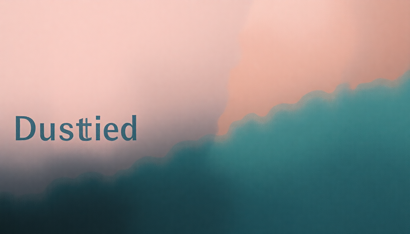 Fan-driven abstract illustration evoking the emotional arc of Dusted by Leftfield