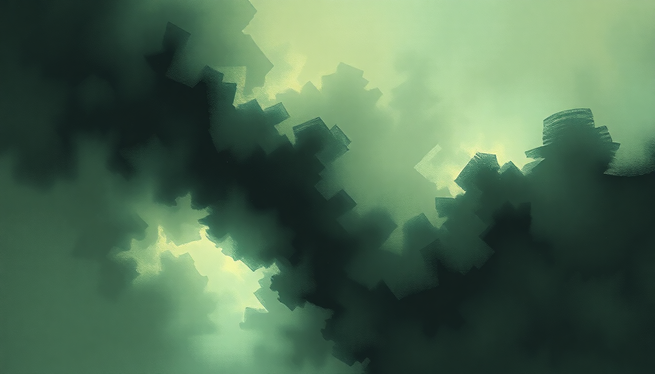 Fan-driven abstract illustration evoking the emotional arc of E8 Boogie by Squarepusher
