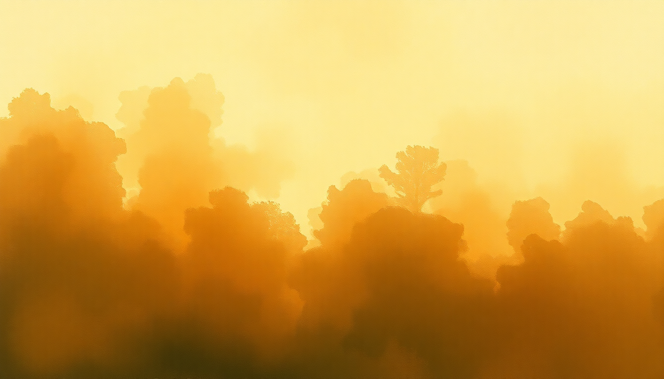 Fan-driven abstract illustration evoking the emotional arc of Early Autumn by Stan Getz