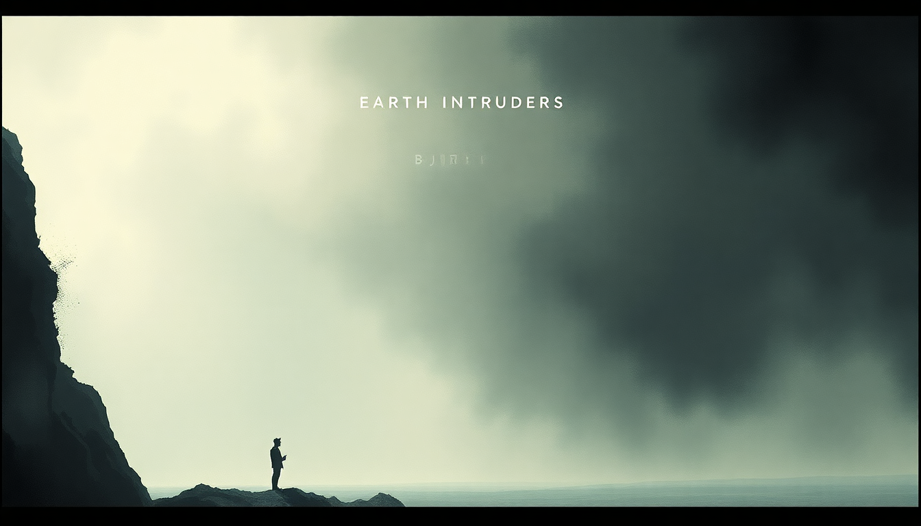 Fan-driven abstract illustration evoking the emotional arc of Earth Intruders by Björk
