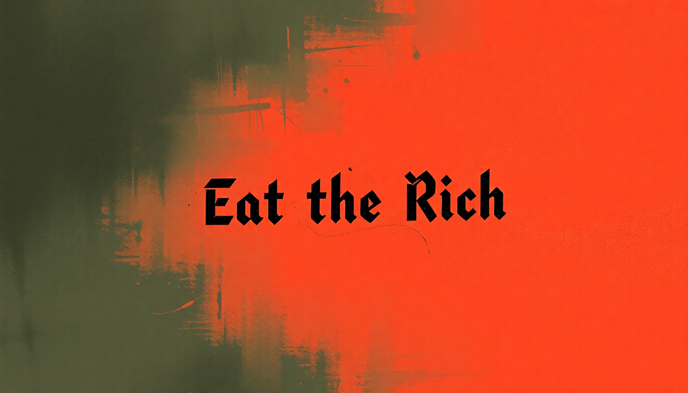 Fan-driven abstract illustration evoking the emotional arc of Eat the Rich by Motörhead