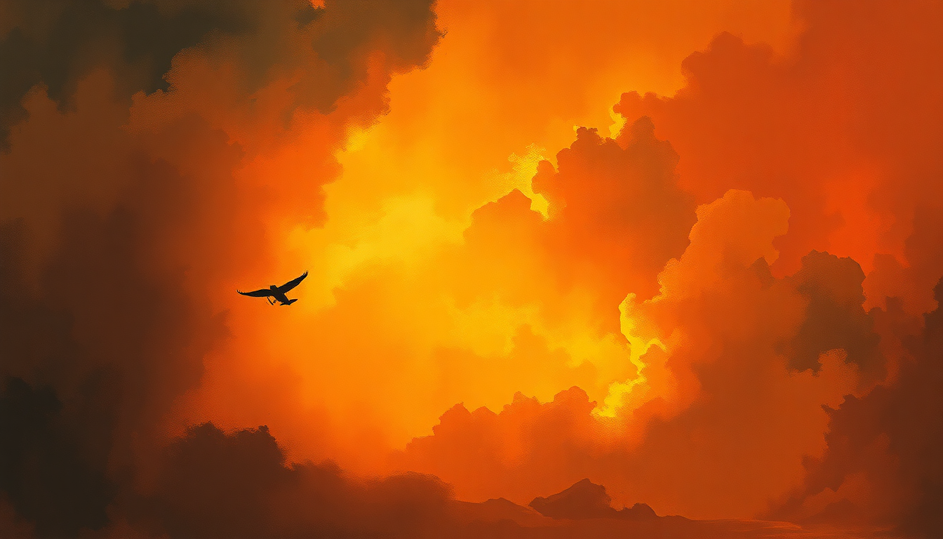 Fan-driven abstract illustration evoking the emotional arc of Ecstasy of Gold by Ennio Morricone