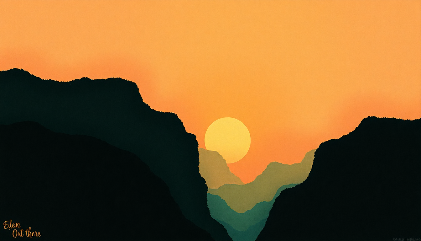 Fan-driven abstract illustration evoking the emotional arc of Eden Out There by Black Uhuru