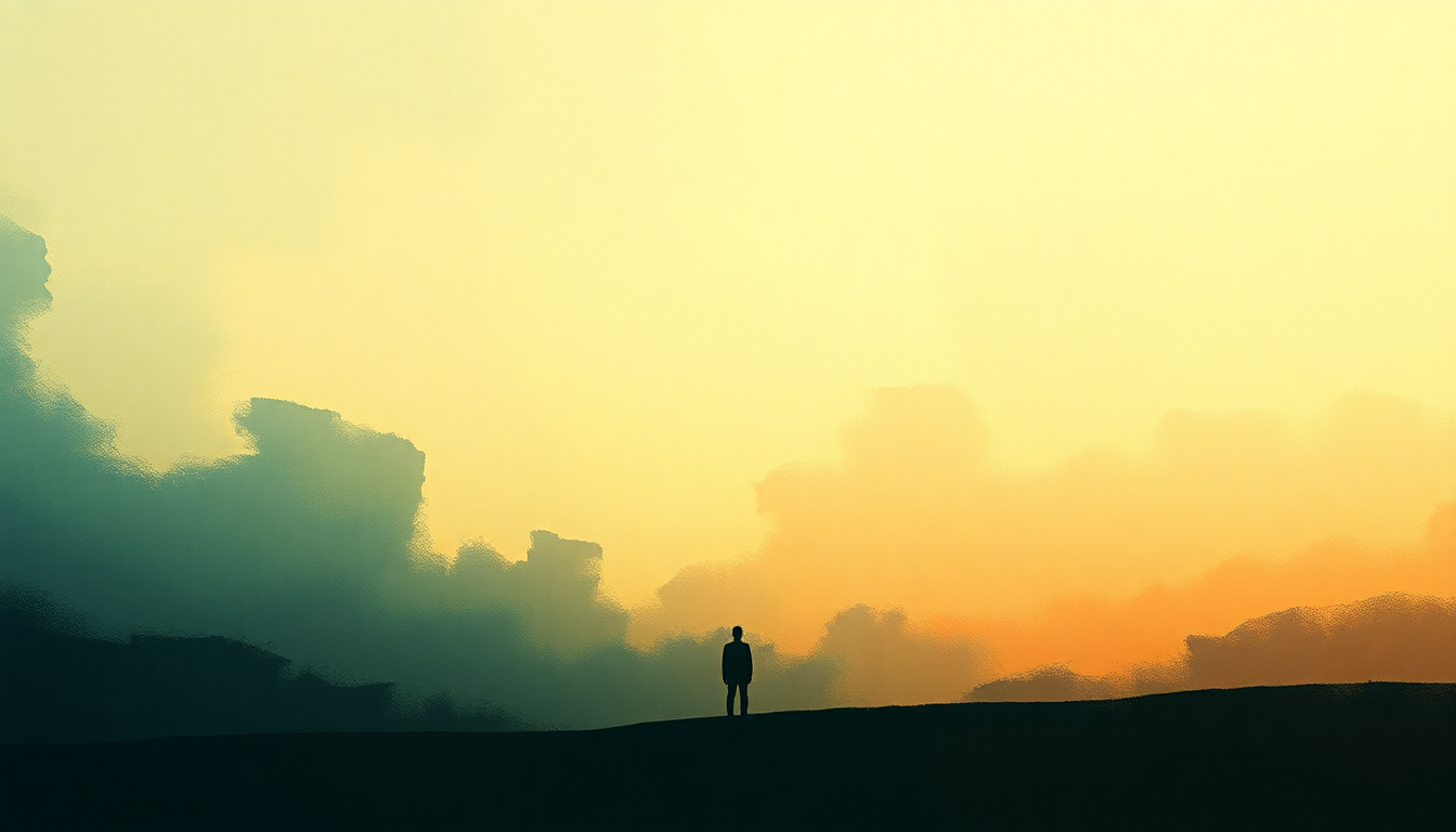 Fan-driven abstract illustration evoking the emotional arc of El Cid by Leftfield