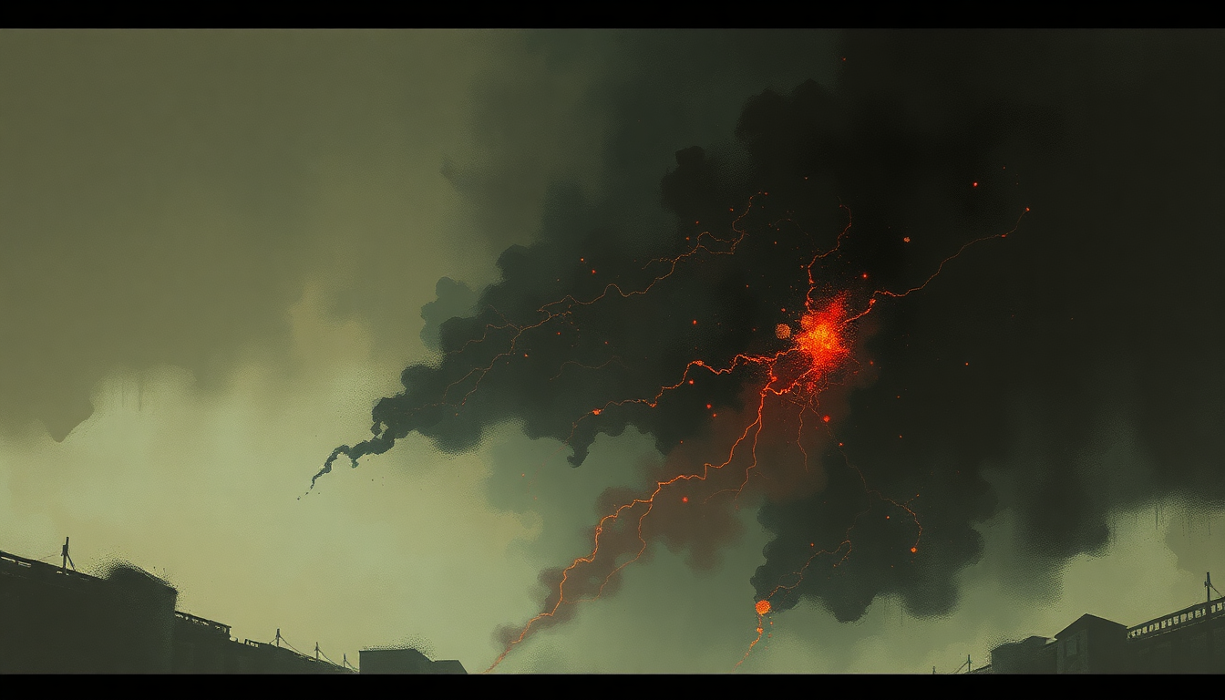 Fan-driven abstract illustration evoking the emotional arc of Electric Head by Rob Zombie