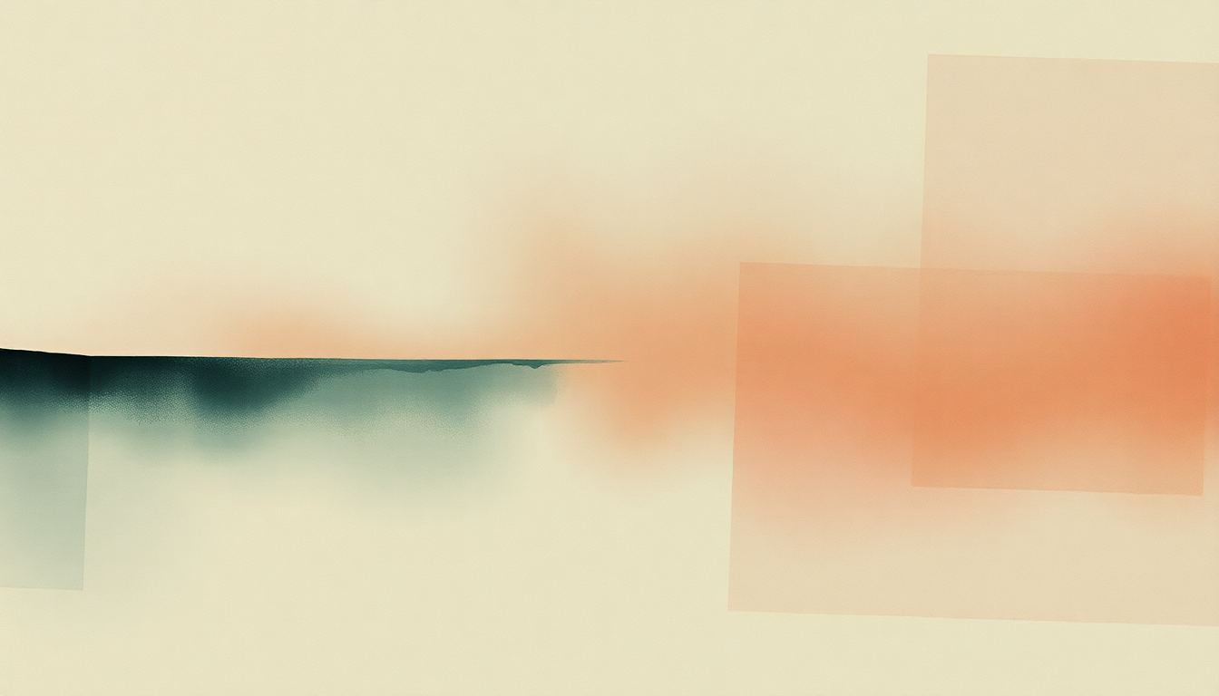 Fan-driven abstract illustration evoking the emotional arc of Elegy for Violin and Piano by Rachel's