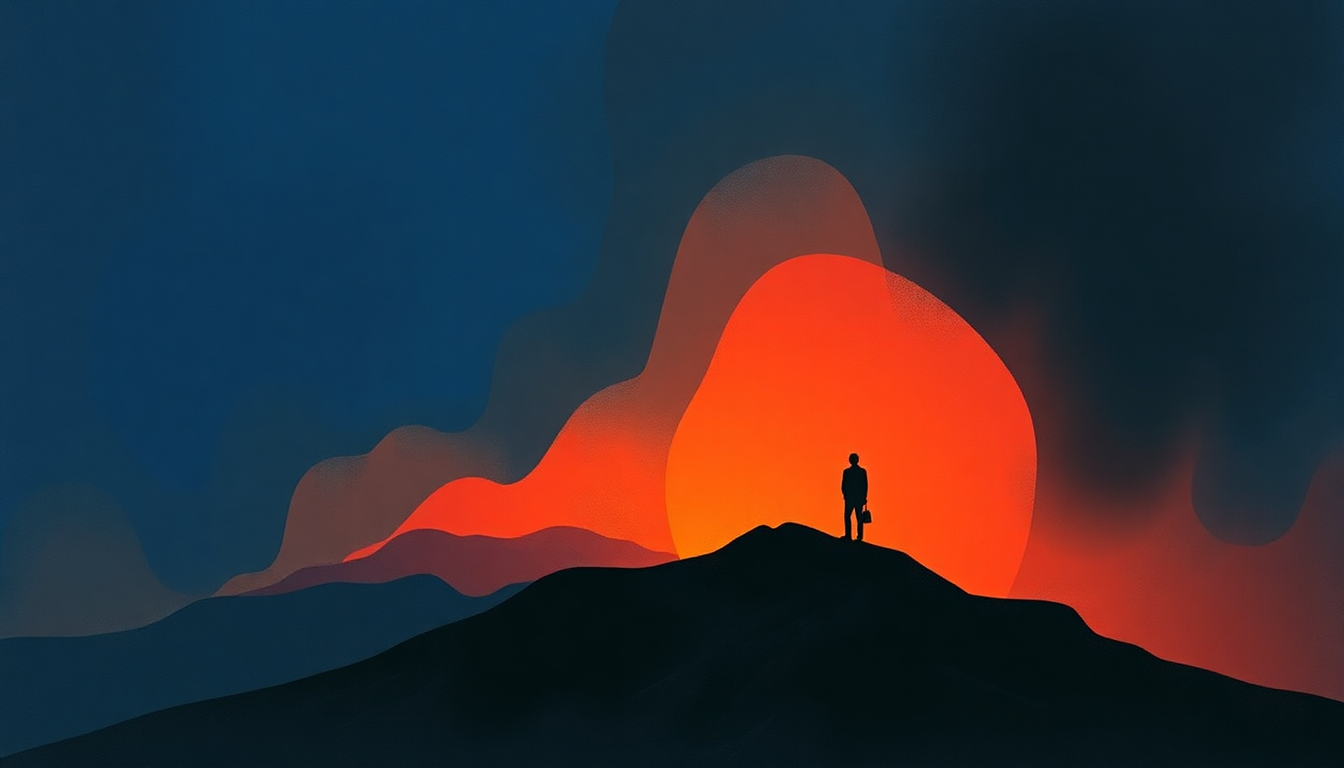 Fan-driven abstract illustration evoking the emotional arc of Eminence Front by The Who