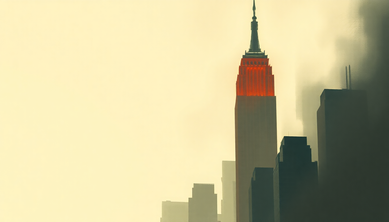 Fan-driven abstract illustration evoking the emotional arc of Empire State of Mind by Jay-Z