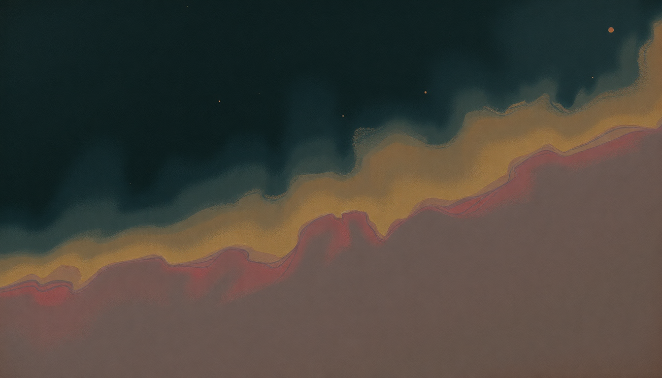 Fan-driven abstract illustration evoking the emotional arc of End of the Night by The Doors