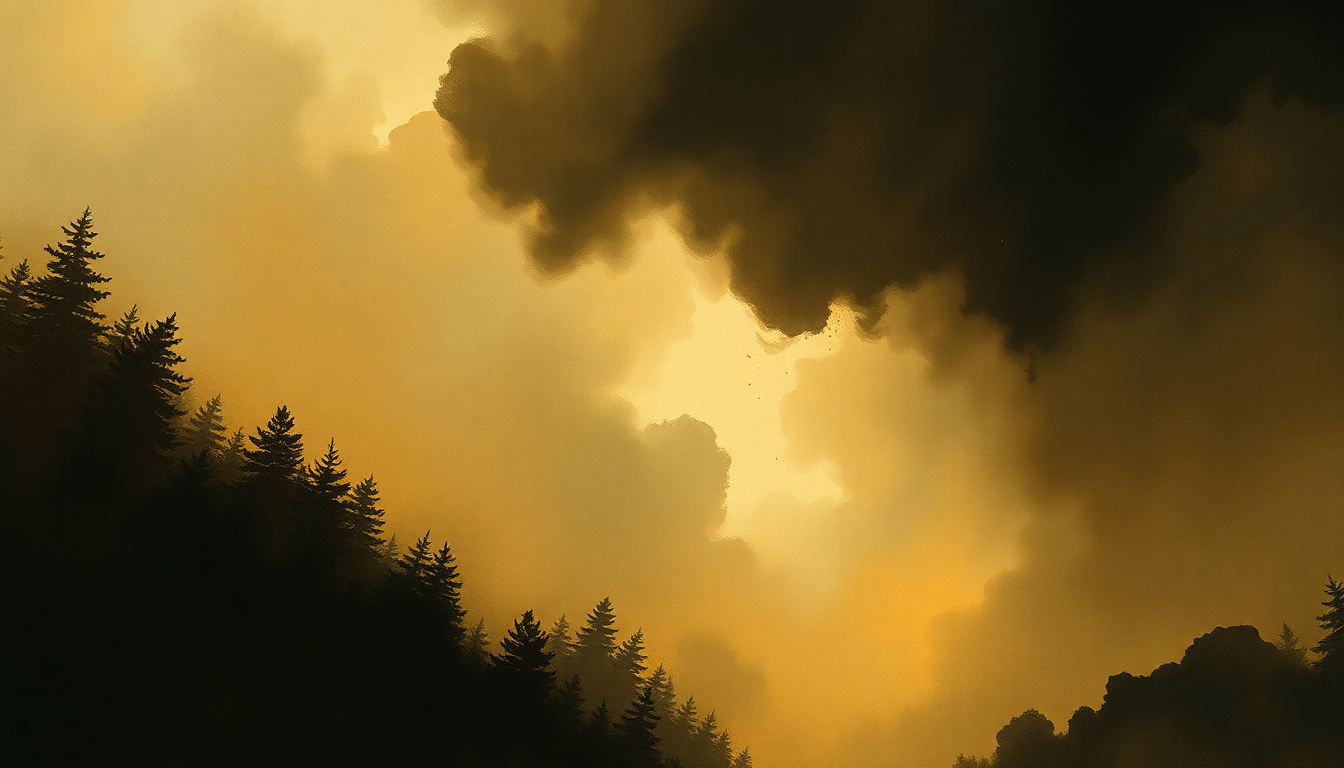 Fan-driven abstract illustration evoking the emotional arc of Erlkönig by Franz Schubert