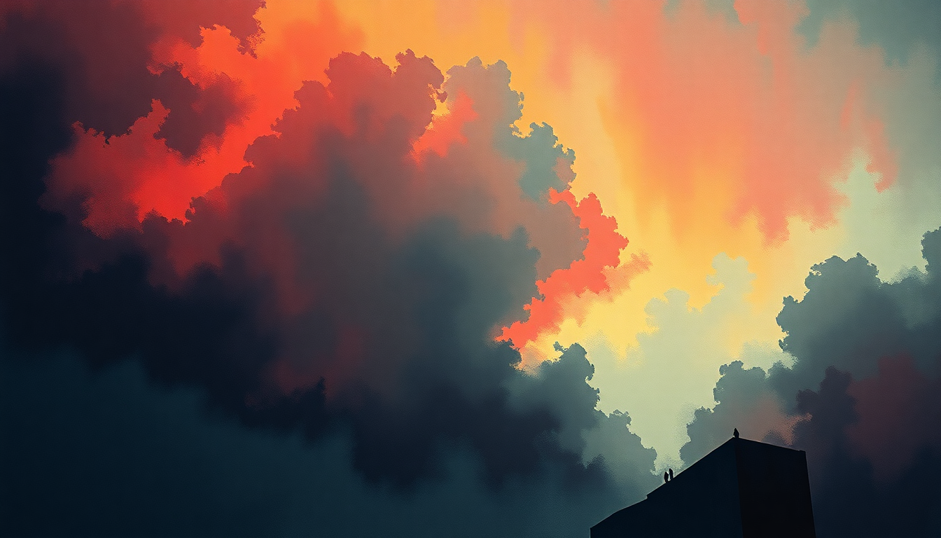 Fan-driven abstract illustration evoking the emotional arc of Escape by Metallica