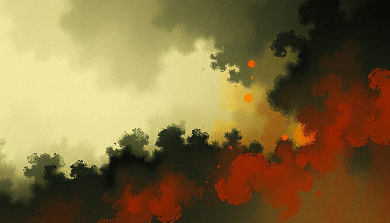 Fan-driven abstract illustration evoking the emotional arc of Etude in C Minor, Op. 10 No. 12 'Revolutionary' by Frédéric Chopin