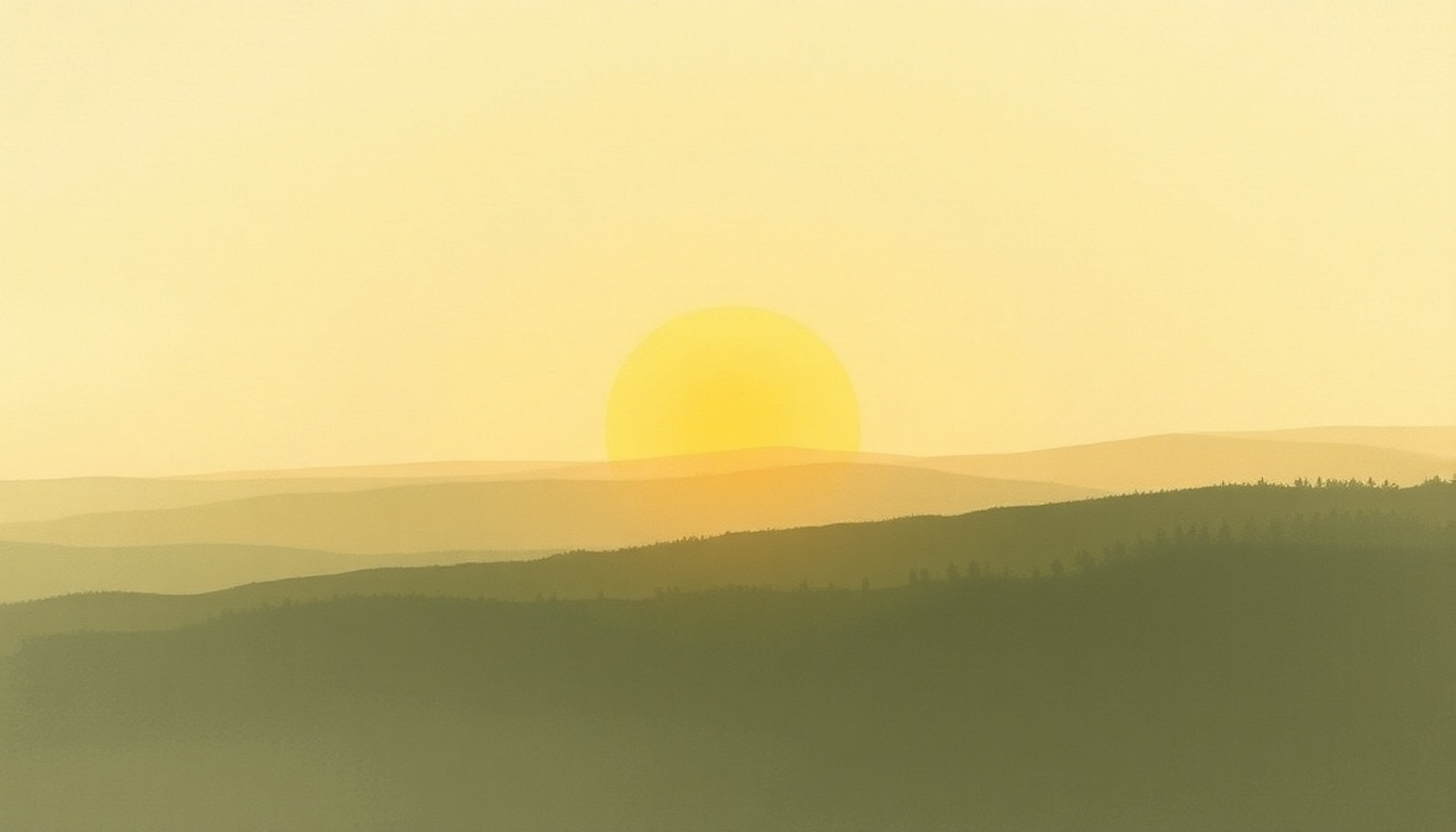 Fan-driven abstract illustration evoking the emotional arc of Every Time the Sun Comes Up by Sharon Van Etten