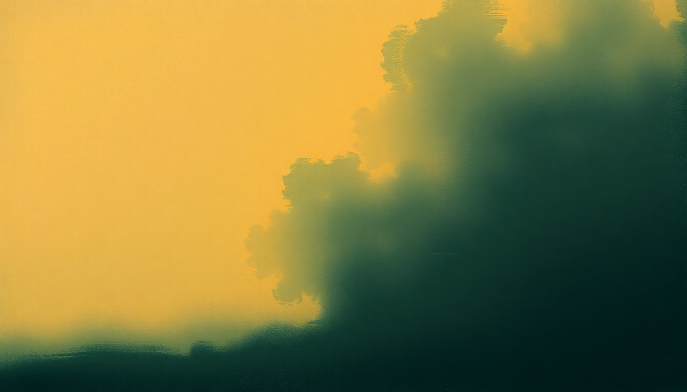 Fan-driven abstract illustration evoking the emotional arc of Ev'ry Time We Say Goodbye by John Coltrane