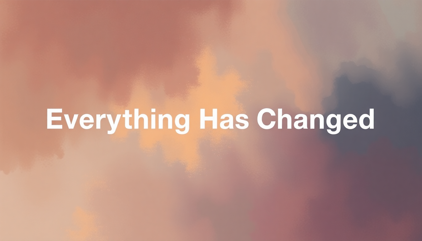 Fan-driven abstract illustration evoking the emotional arc of Everything Has Changed by Taylor Swift