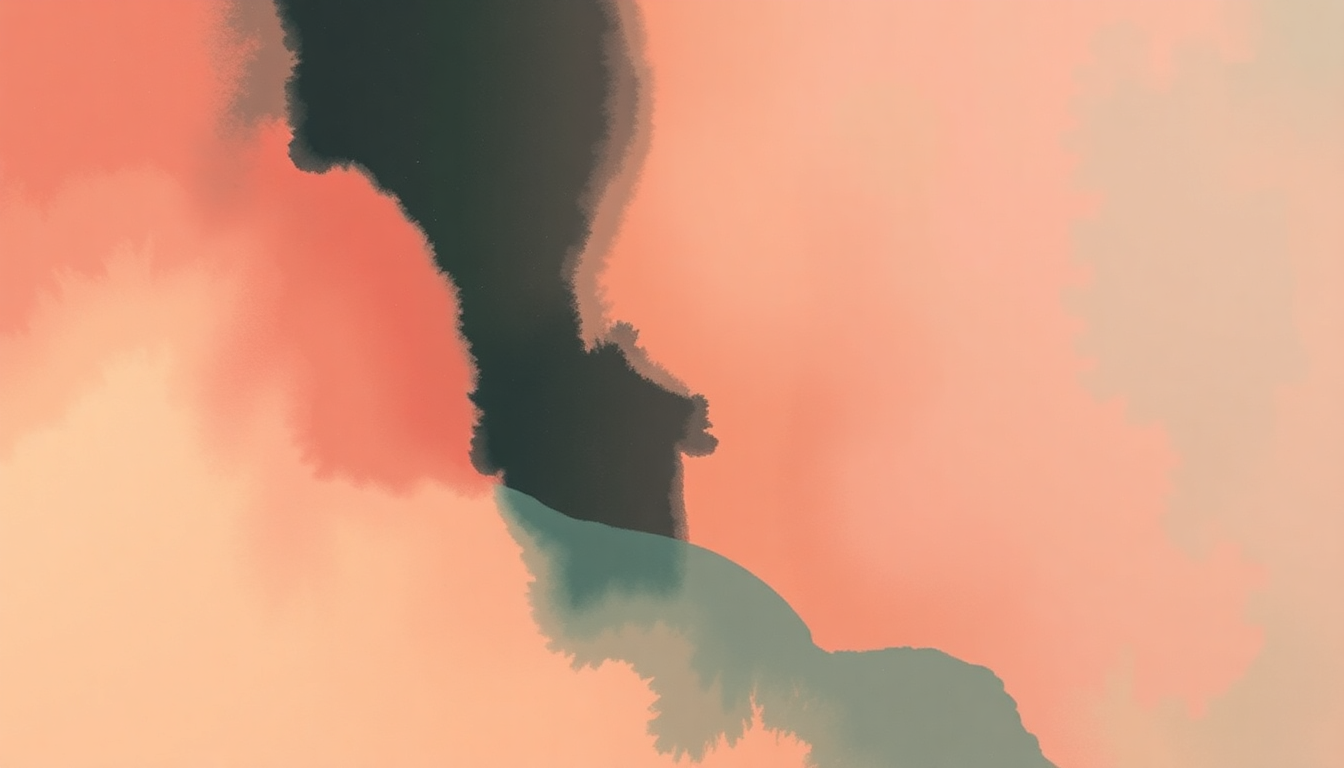 Fan-driven abstract illustration evoking the emotional arc of Everything I Wanted by Billie Eilish