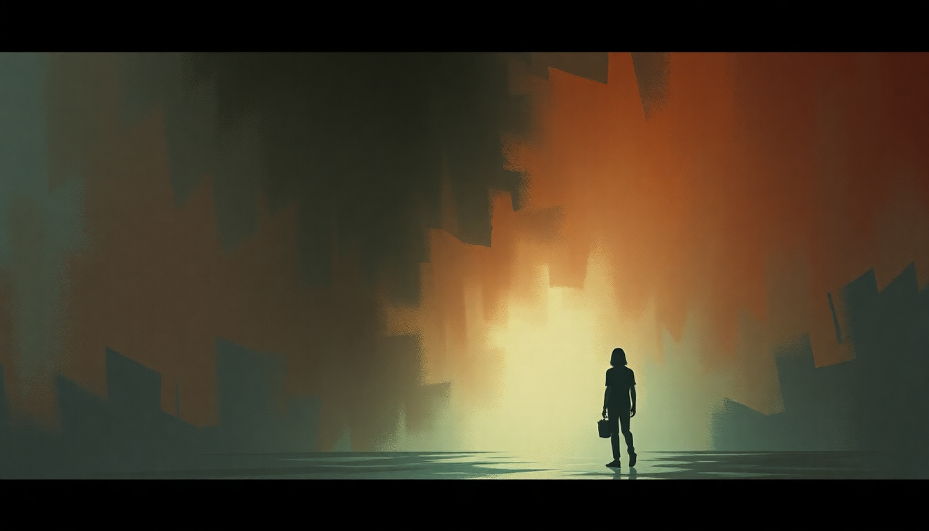 Fan-driven abstract illustration evoking the emotional arc of Face to the Floor by Chevelle