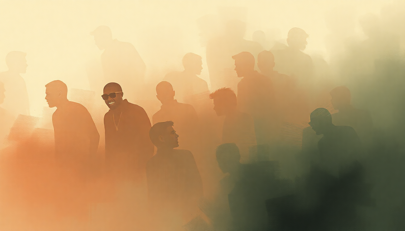 Fan-driven abstract illustration evoking the emotional arc of Fade by Kanye West