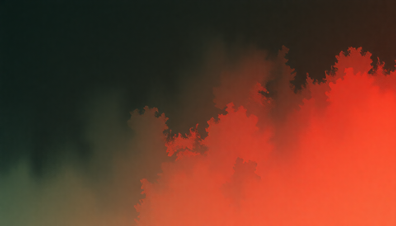 Fan-driven abstract illustration evoking the emotional arc of Faget by Korn
