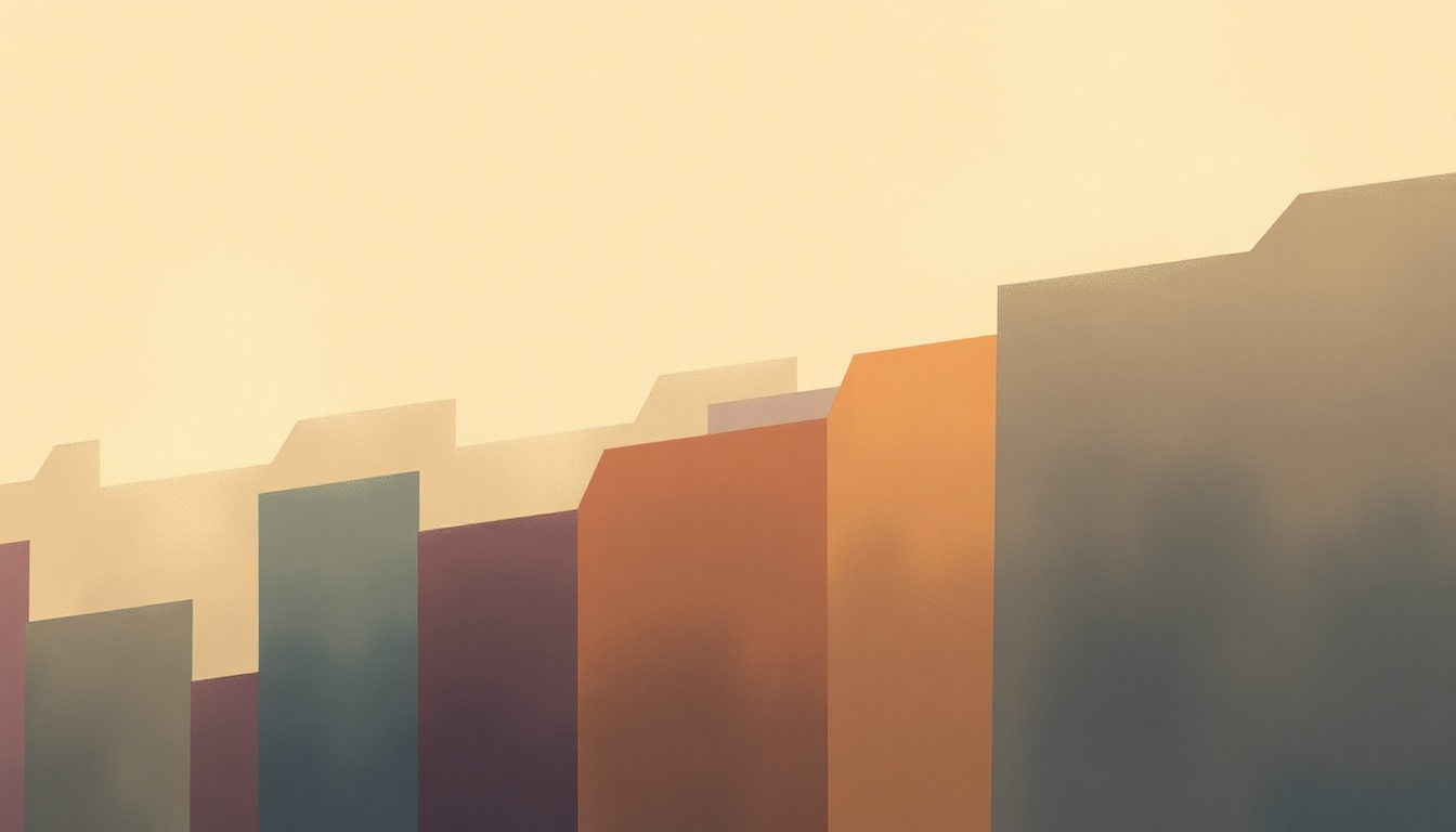 Fan-driven abstract illustration evoking the emotional arc of Fake Empire by The National