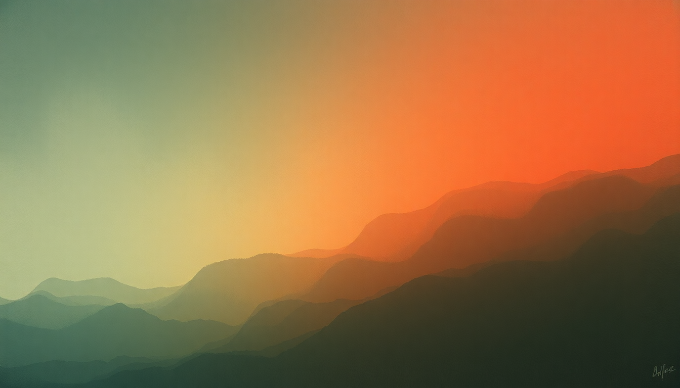 Fan-driven abstract illustration evoking the emotional arc of Fake Palindromes by Andrew Bird