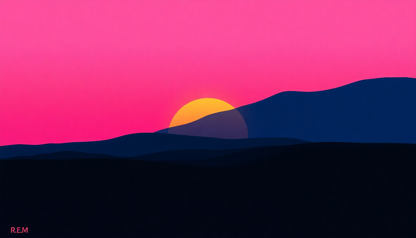 Fan-driven abstract illustration evoking the emotional arc of Fall on Me by R.E.M.