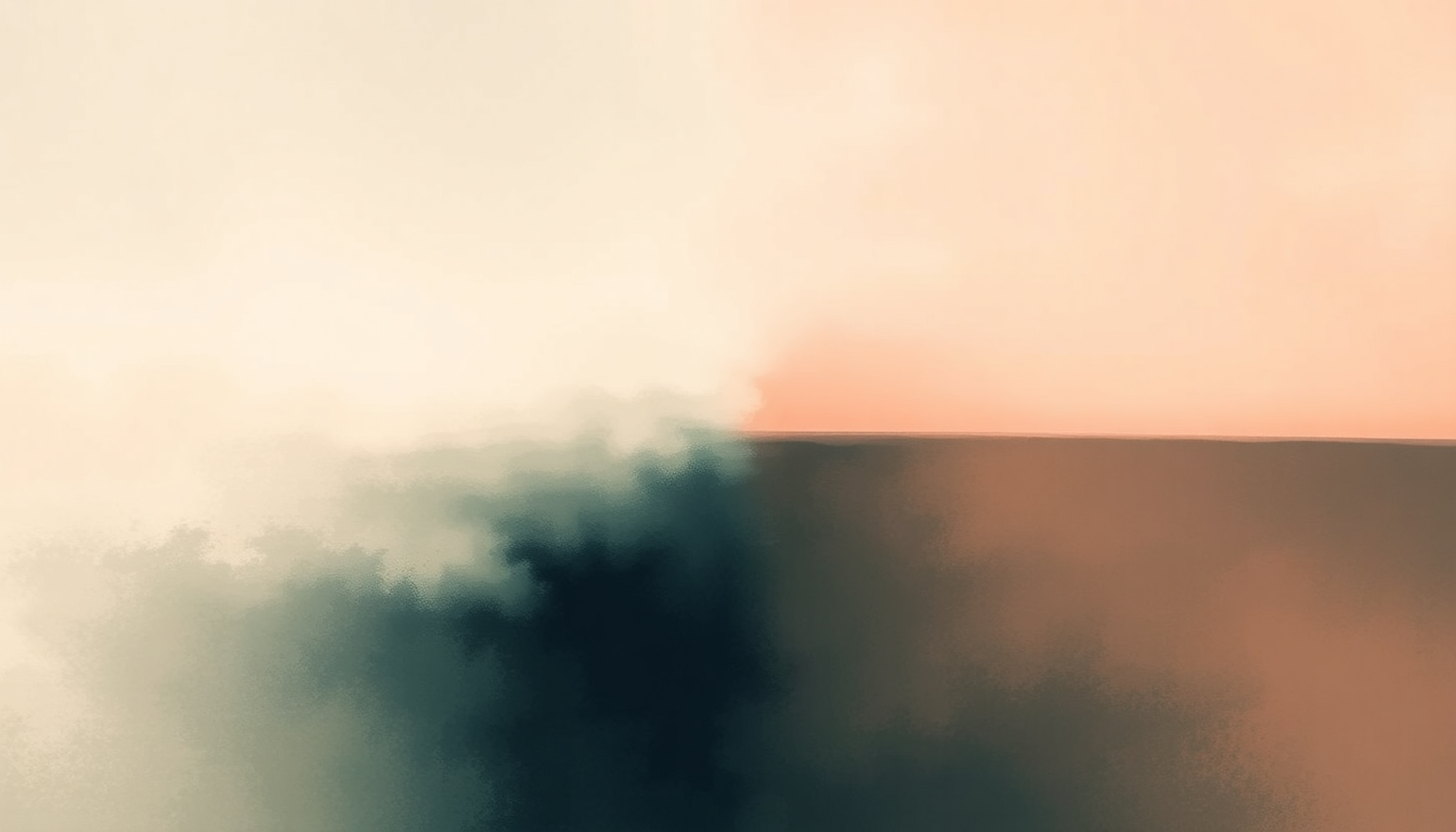 Fan-driven abstract illustration evoking the emotional arc of Falling Ashes by Slowdive