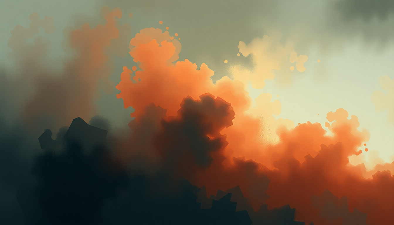 Fan-driven abstract illustration evoking the emotional arc of Falling Together by Jamie xx