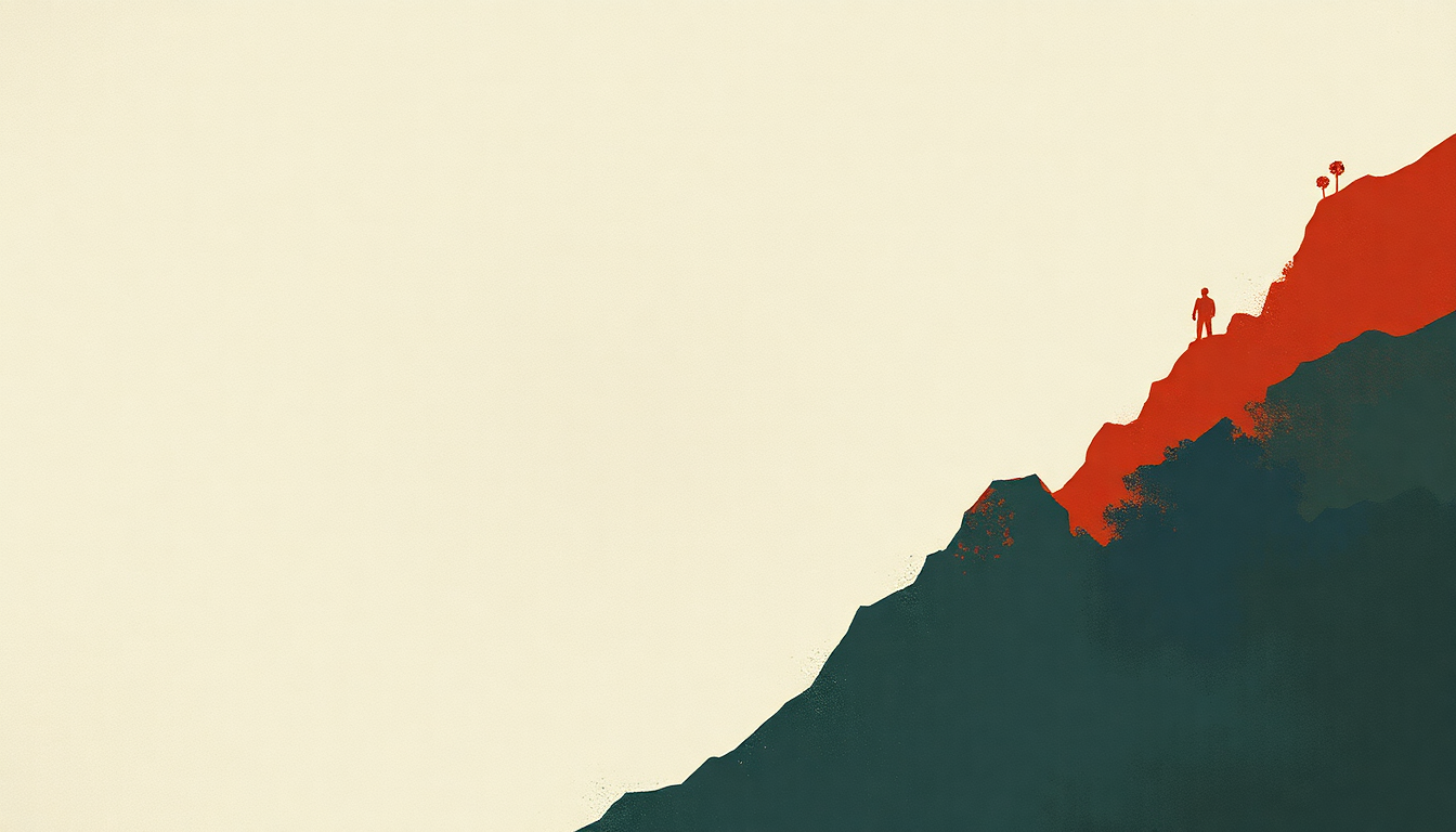 Fan-driven abstract illustration evoking the emotional arc of False Prophet by Bob Dylan